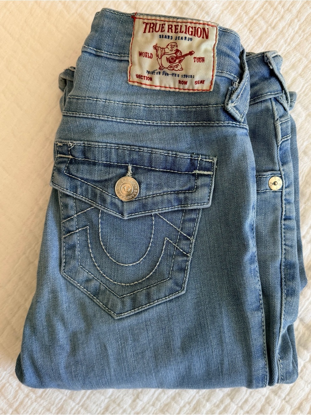 True Religion Women’s Becca Mid rise boot cut Denim Jeans